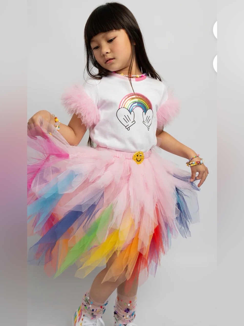 VGUC Tutu Du Monde Colour Swirl Skirt Sz 6/7
